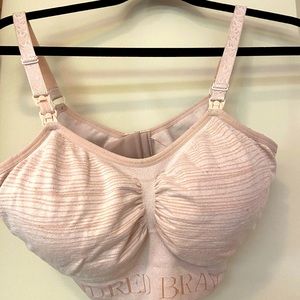 Size L Kindred Bravely Nursing/Pumping Bra - light pink